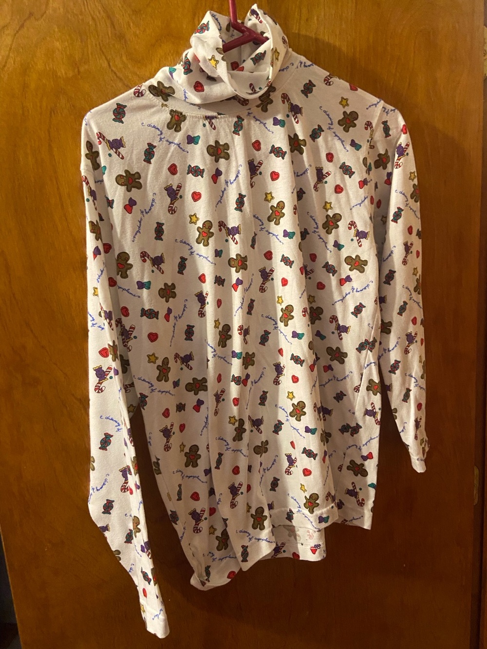 Vintage Work In Progress Holiday Gingerbread Turtleneck Size Medium